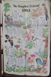 ティータオル　カレンダー柄