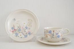 Poole Pottery　Springtime　カップ&ソーサーデザートプレート